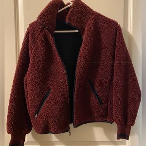 Joy Lab Sherpa Jacket - 
Burgundy Kids size XS